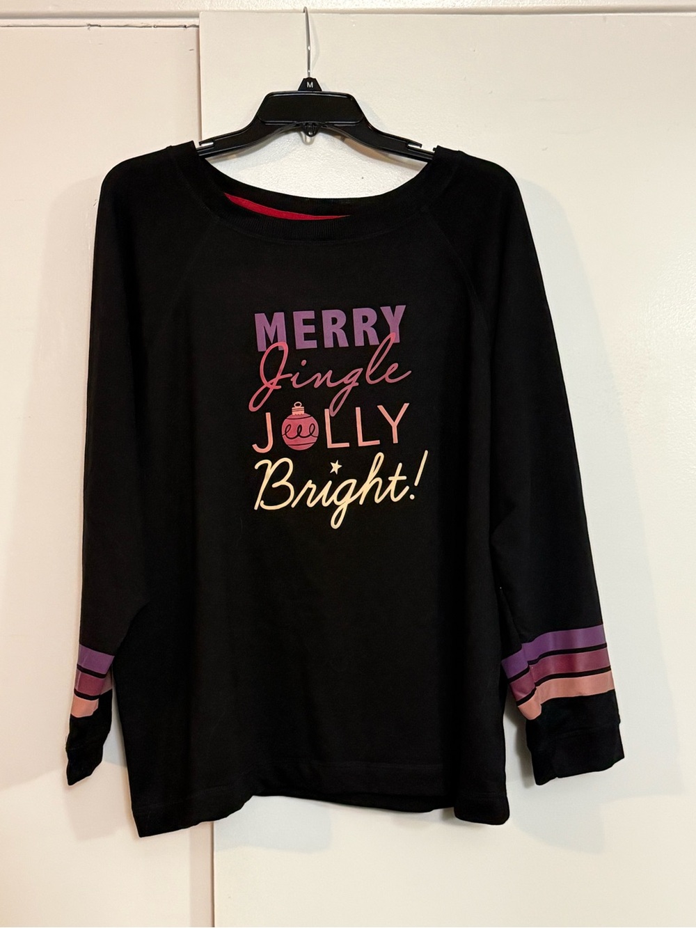 Women's Black 'Merry Jingle Jolly Bright!' Graphic Sweatshirt